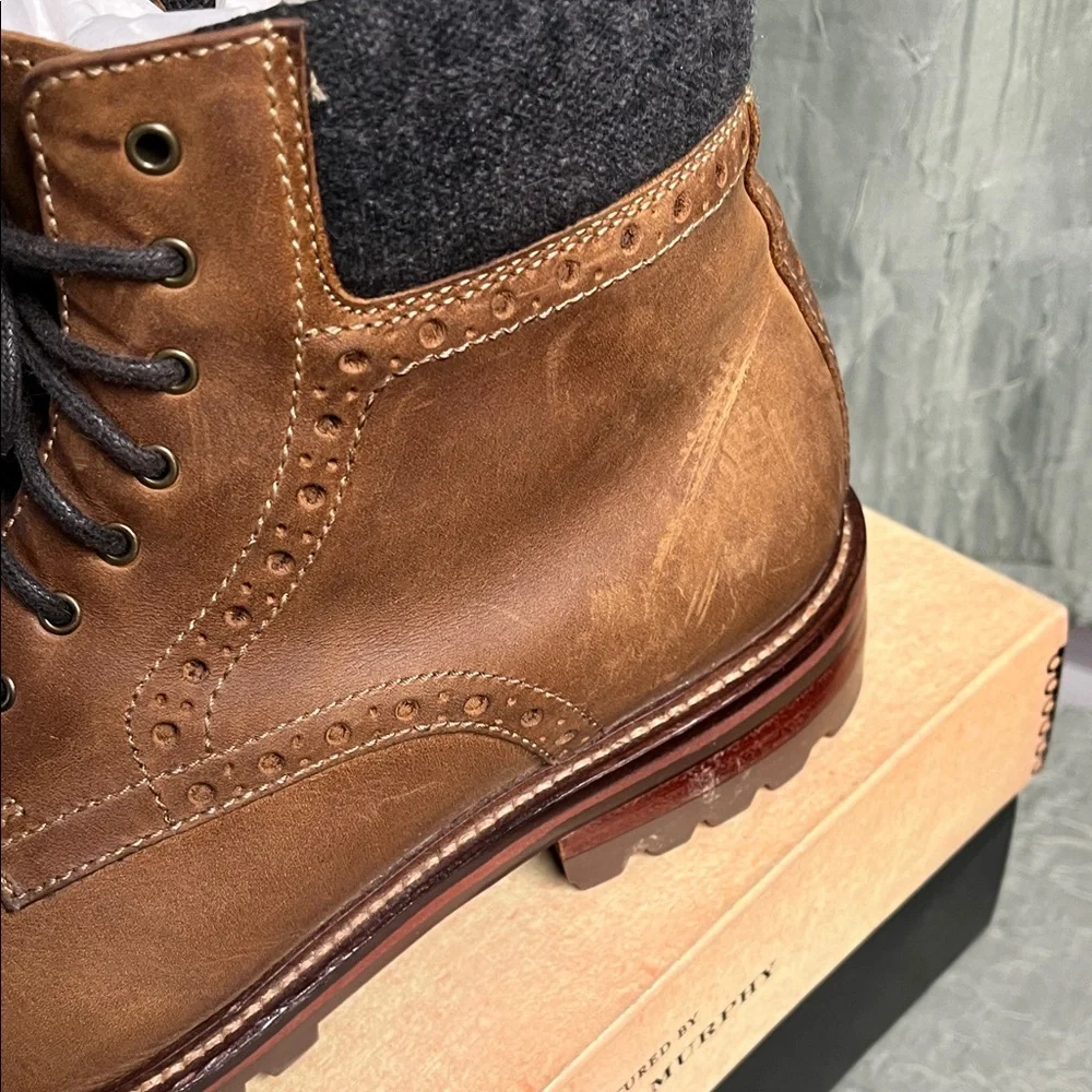 Johnston & Murphy Tan Oiled Cap Toe Karnes Boot - Men - Picture 5 of 5